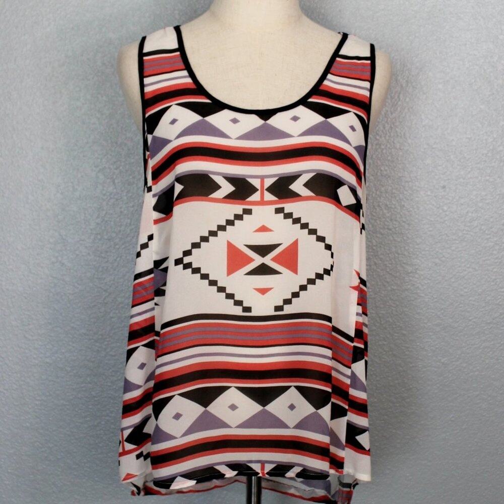 Miss Chievous Pretty Sleeveless Tank Blouse Size M